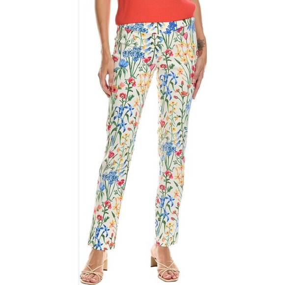 NWT J. McLaughlin Floral Masie Stretch Pants Womens Size 4 $168 - Picture 1 of 10